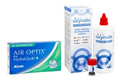 Air Optix Plus Hydraglyde for Astigmatism (3 Linsen) + Oxynate Peroxide 380 ml mit Behälter