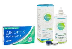 Air Optix Plus Hydraglyde for Astigmatism (3 Linsen) + Solunate Multi-Purpose 400 ml mit Behälter