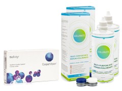 Biofinity (6 Linsen) + 2 x Solunate Multi-Purpose 400 ml mit Behälter