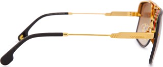 Carrera Glory II 001 86 Special Edition Sunglasses - Yellow Gold Frame / Black & Brown Gradient Lenses - Men's Navigator