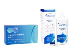 Lenjoy Bi-weekly Aqua+ (6 Linsen) + Vantio Multi-Purpose 360 ml mit Behälter