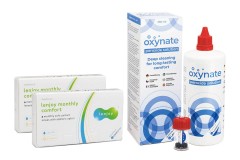 Lenjoy Monthly Comfort (12 Linsen) + Oxynate Peroxide 380 ml mit Behälter